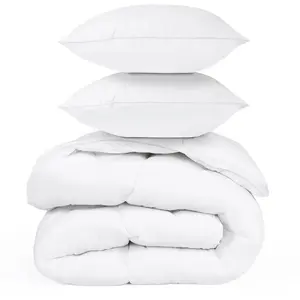 Idomya - Couette 700gsm + 2 oreillers colibri blanc - 200x200 cm 200x200 cm pas cher