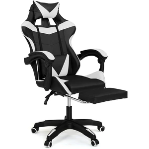 Idomya - Fauteuil de bureau spécial gaming noir/blanc - 63x62x124 cm T.U pas cher