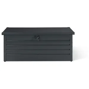 MULTIMARQUES Coffre de rangement jardin métal - Anthracite - 600L pas cher