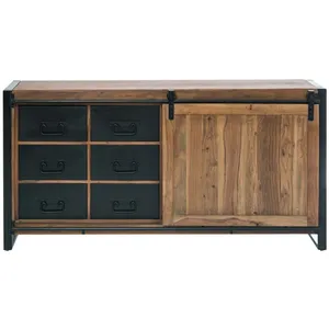 Made in Meubles Buffet en bois marron 180 cm pas cher