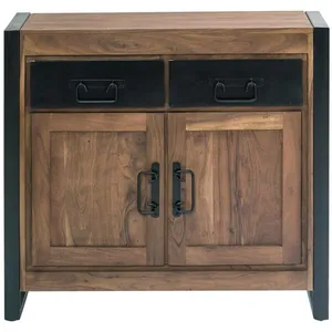 Made in Meubles Buffet en bois marron 100 cm pas cher