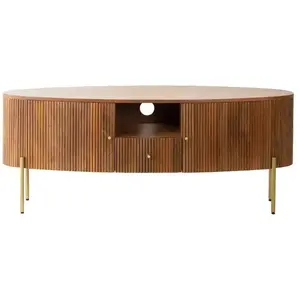 Comparateur de prix : Made in Meubles Meuble TV en bois marron 135x40 cm