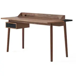 Hartô - Bureau Honoré - Bois naturel - MDF plaqué noyer - Designer Pierre-François Dubois