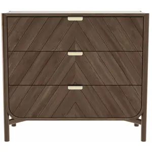 Commode à trois tiroirs Marius marron - Hartô pas cher
