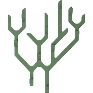 Porte-manteau mural en bois de chêne peint vert sauge Ambroise - HartôVendu parmade-in-design
