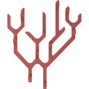 Porte-manteau mural en bois de chêne peint rose antique Ambroise - Har...Vendu parmade-in-design