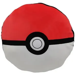 Comparateur de prix : Coussin premium - Rond - POKEMON - Poké-ball - Microfibre - 40 cm
