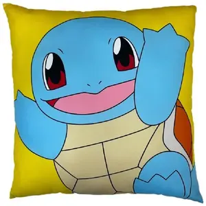 Coussin double face - Carré - POKEMON - Pikachu et Carapuce - Microfib... pas cher