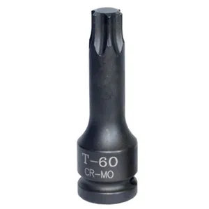 Comparateur de prix : OC-PRO Douille à choc mâle embout Torx - EMBOUT TORX - T60 - Longueur 78mm - Carré 1/2