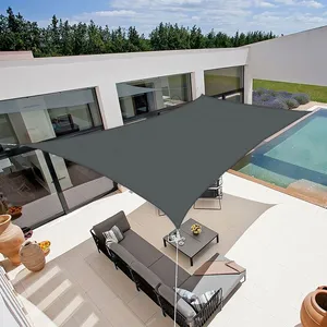 Voile d'ombrage rectangulaire 280g/m² - 5 x 3 m - Haute densité résist...