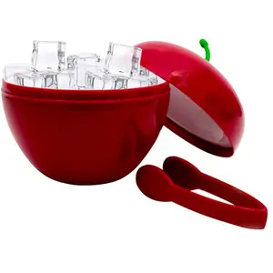 Electrodepot Seau à glaçons cerise avec pince - Cécoa - Rouge - Plastique pas cher