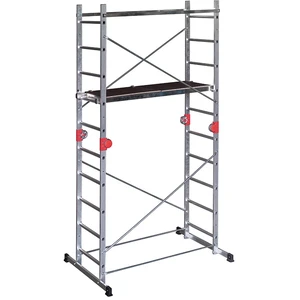 Comparateur de prix : Hailo Echafaudage pliable 4 en 1 multifonction 4m en aluminium Combi First