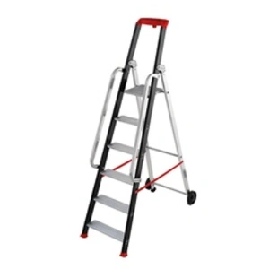 Comparateur de prix : Escabeau professionnel pliable en aluminium HAILO Chantier 6 marches