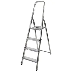 Escabeau domestique pliant 4 marches Selekta FrontAlu pas cher
