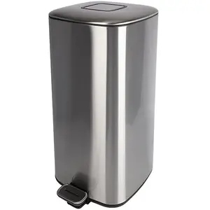 Comparateur de prix : Poubelle HAILO Cube - 32 Litres - H. 62 cm - Soft-Close - Chromée