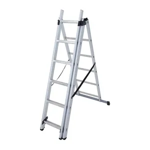 Comparateur de prix : Hailo Echelle transformable 3 plans 3x6 échelons 4m30 en aluminium HobbyStep