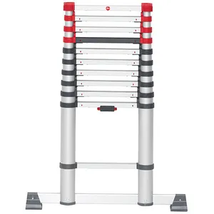 Comparateur de prix : Hailo Echelle télescopique pliable 11 échelons 3,2m/4m en aluminium Flexline