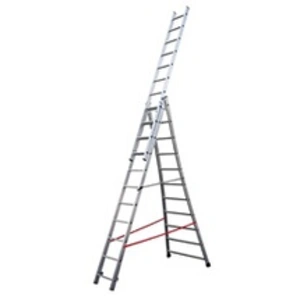 Comparateur de prix : Hailo Echelle transformable base évasée Premium - 3x11 échelons - 7,76m TU
