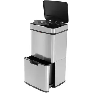 Comparateur de prix : Hailo Poubelle de cuisine design pour recyclage 50L (25+25+4) Öko Vario XL