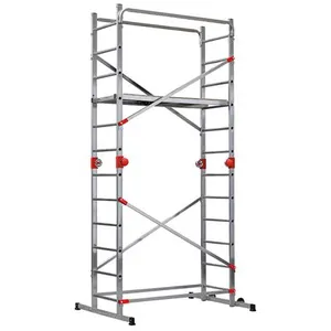 Hailo Echafaudage 4 en 1 multifonction 2,3m/4,3m en aluminium Fast & Lock Combi 5 pas cher