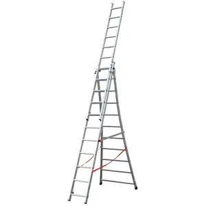 Comparateur de prix : HAILO Echelle transformable pro 3 plans 3x11 échelons 7m30 en aluminiu...