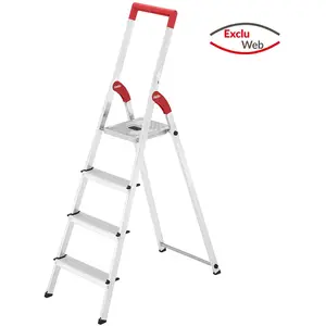 Hailo 5 8934-001 Escabeau ménager de sécurité L50 en Alu 4 marches pas cher