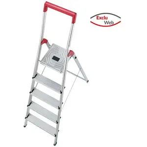 Hailo 5 8935-001 Escabeau ménager de sécurité L50 en Alu 5 marches pas cher