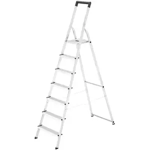 Comparateur de prix : Hailo 5 8947-001 Escabeau ménager de sécurité L40 en Alu 7 marches