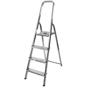 Comparateur de prix : Hailo - Escabeau domestique pliable 4 marches Selekta MixAlu