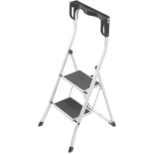 Comparateur de prix : HAILO Marche pied 2 marches pliable en acier Safety Plus