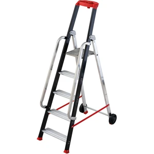 Comparateur de prix : Hailo - Escabeau 5 marches - Hauteur max. de travail 3.10m - 8845-411
