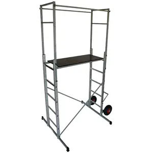 Comparateur de prix : SELEKTA Echafaudage roulant de jardin tout-terrain 3m50 en aluminium H350