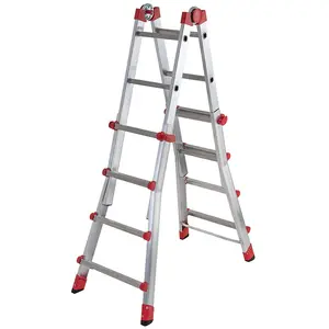 Comparateur de prix : Hailo Echelle pliable multifonction télescopique 4x4 échelons 4m70 ProfiStep Multi