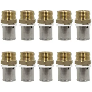 Anjou Connectique Lot de 10 raccords per à sertir Ø16x1,5 - Mâle 1/2 (15/21) - ibp BänningerVendu paramazon
