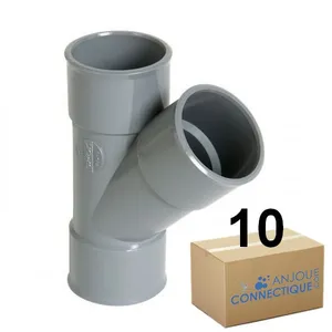 Nicoll - Lot de 10 culottes pvc évacuation Ø32 Femelle Femelle 45°