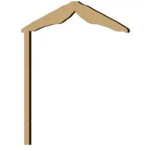 Spiderlily Design Sujet en bois médium - Photobooth Moustache Z - 9 x 20 cm