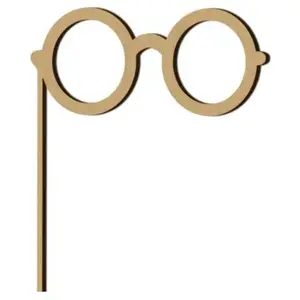 Sujet en bois médium - Photobooth Grosses lunettes rondes - 19 x 21,5 ...Vendu parscrapmalin