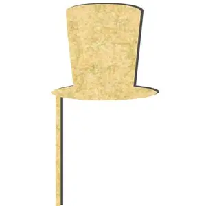Spiderlily Design Sujet en bois médium - Photobooth Chapeau haut-de-forme - 24.5 x 8 cmVendu parscrapmalin