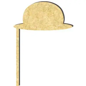 Spiderlily Design Sujet en bois médium - Photobooth Chapeau melon - 15 x 7,7 cmVendu parscrapmalin