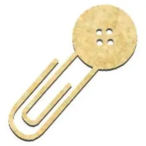 Spiderlily Design Sujet en bois médium - Trombone Bouton - 3,5 x 1,4 cmVendu parscrapmalin