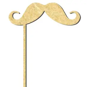 Spiderlily Design Sujet en bois médium - Photobooth Moustache gentleman - 18.5 x 5 cmVendu parscrapmalin