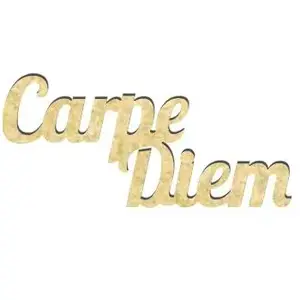 Sujet en bois médium - Carpe diem - 6,2 x 3,3 cmVendu parscrapmalin