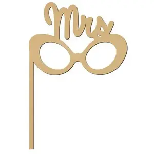 Spiderlily Design Support en bois médium - Photobooth Lunette MRS - 26,5 x 15,2 cm