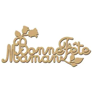 Spiderlily Design Mot en bois Bonne fête maman - 8,5 x 4 cmVendu parscrapmalin