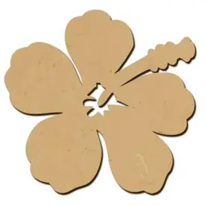 Spiderlily Design Support à décorer en bois médium - Fleur hawaïenne GM - 15 x 14,6 cmVendu parscrapmalin