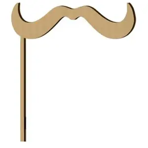 Spiderlily Design Sujet en bois médium - Photobooth Petite moustache pirate - 25,2 x 13 cmVendu parscrapmalin
