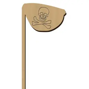 Spiderlily Design Sujet en bois médium - Photobooth Cache oeil pirate - 5,8 x 23,5 cmVendu parscrapmalin