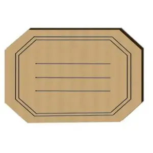 Spiderlily Design Sujet en bois médium - Etiquette pour cahier d'école - 3,8 x 5,6 cm