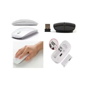 Facil&co Souris Noir Sans fil Design Ultra Slim Plate Optique 2,4 GHZ Extra Fine pas cher