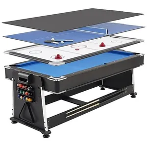 Meyer TableBillard - Table Multi-jeux 7FT - Billard Air Hockey Ping P...Vendu parcdiscount